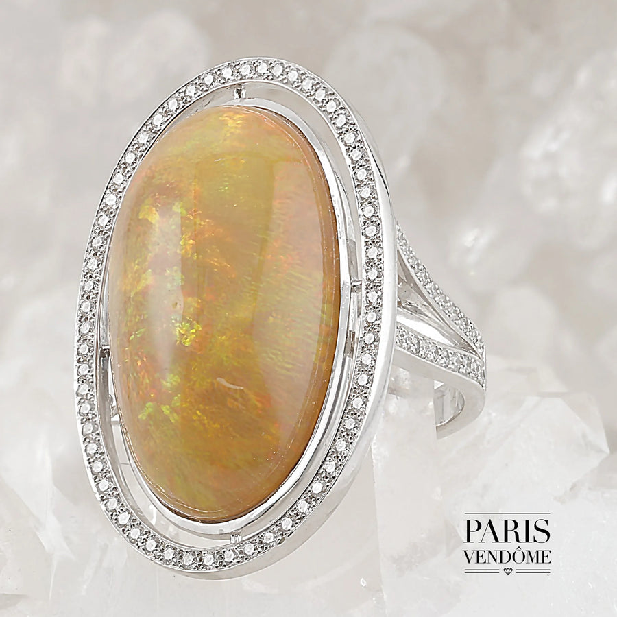 Bague Opale - Navette